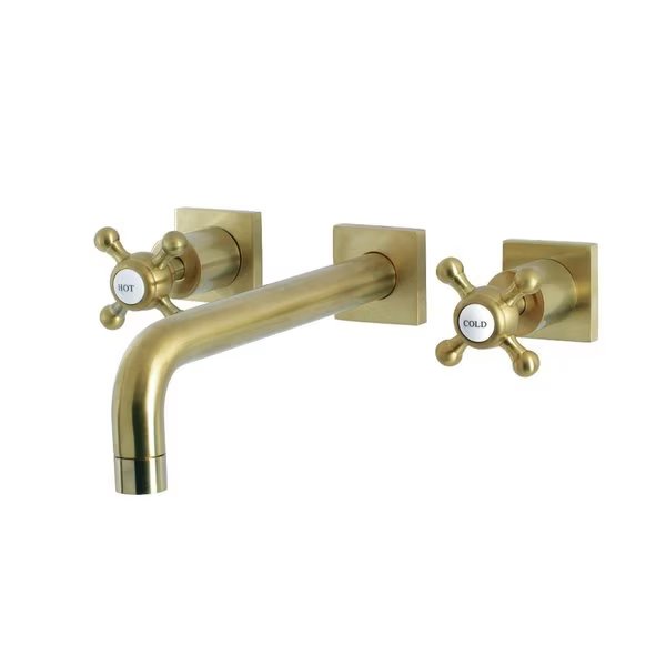 KS6027BX Wall Mount Tub Faucet, Brushed Brass, Kingston Brass, Mfr#: KS6027BX